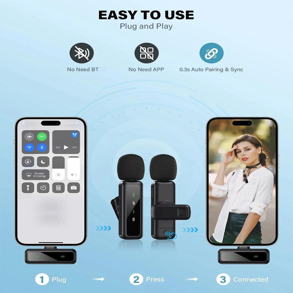 Lenovo Mini Portable Wireless Lavalier Microphone