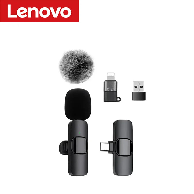 Lenovo Mini Portable Wireless Lavalier Microphone