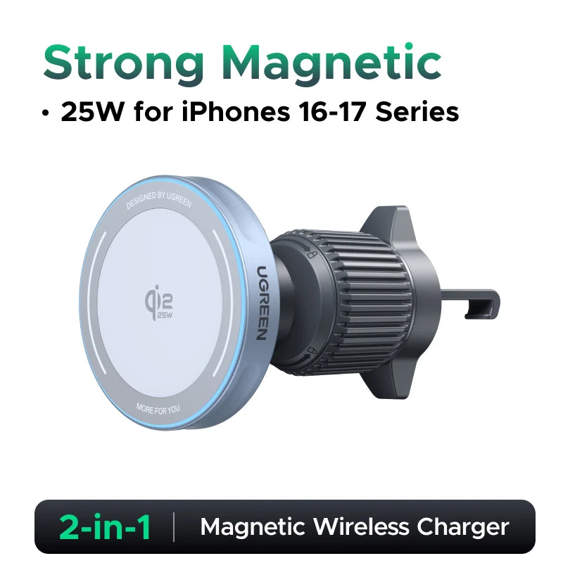 UGREEN Qi2 25W 15W Magnetic Car Phone Holder