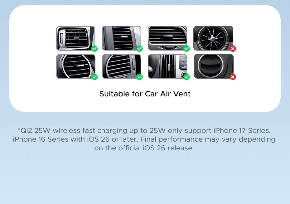 UGREEN Qi2 25W 15W Magnetic Car Phone Holder