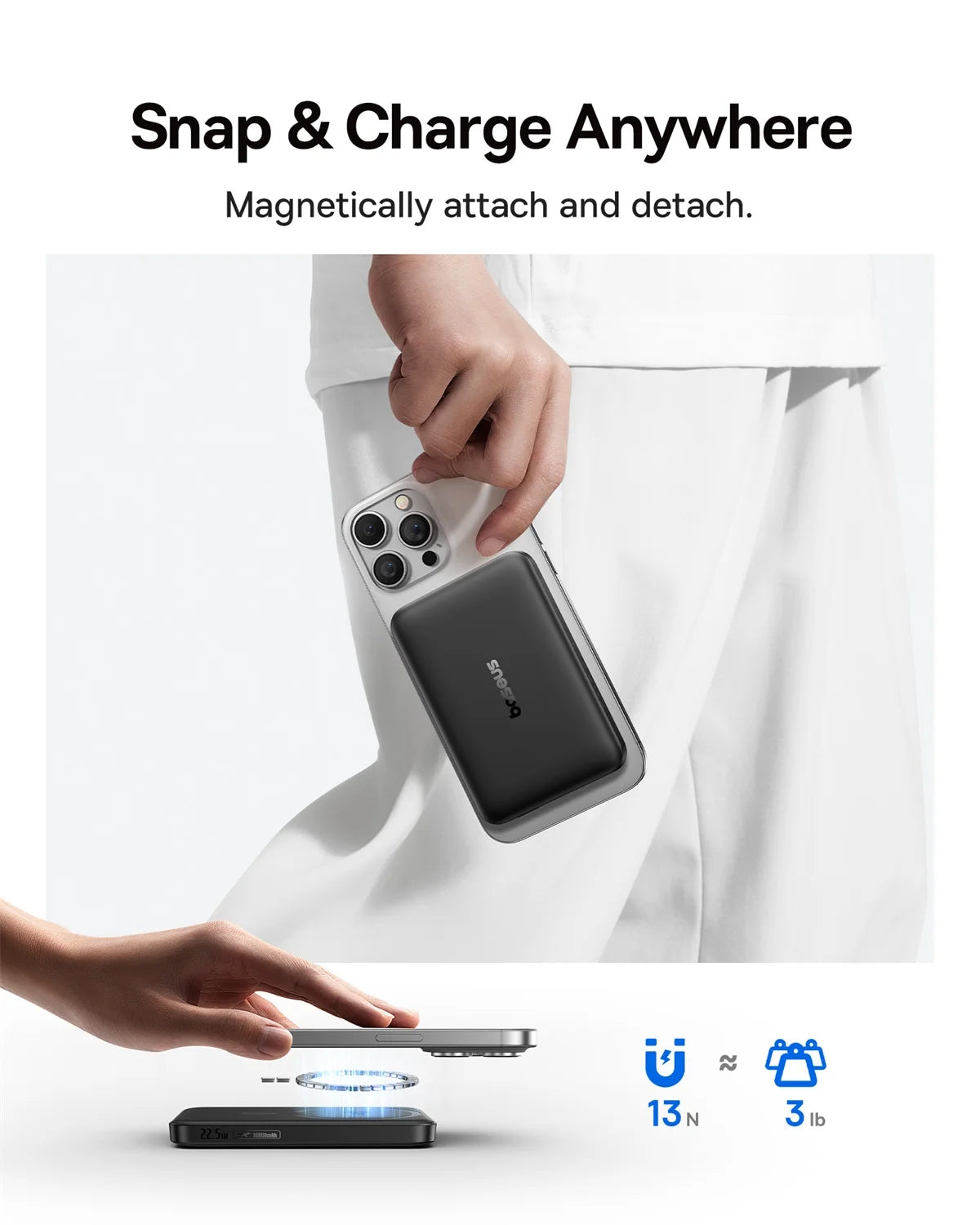 Baseus Qi2 Magnetic Power Bank 10000mah 15W Wireless