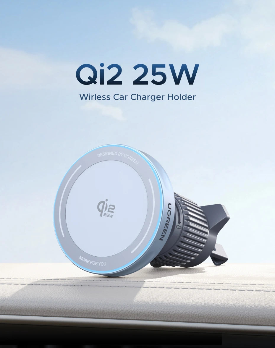 UGREEN Qi2 25W 15W Magnetic Car Phone Holder