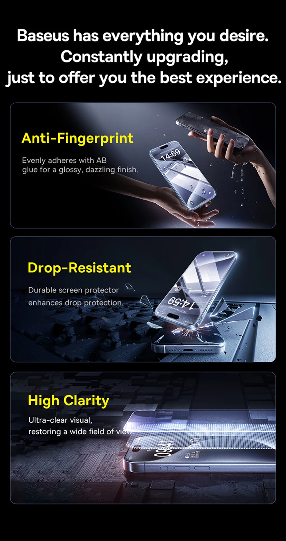 Baseus Tempered Glass for iPhone