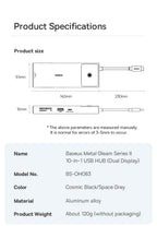 Baseus USB C HUB Dual