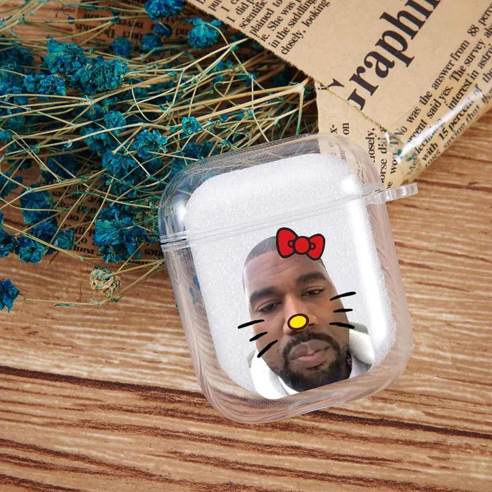 Singer Kanye West Clear AirpodsCase