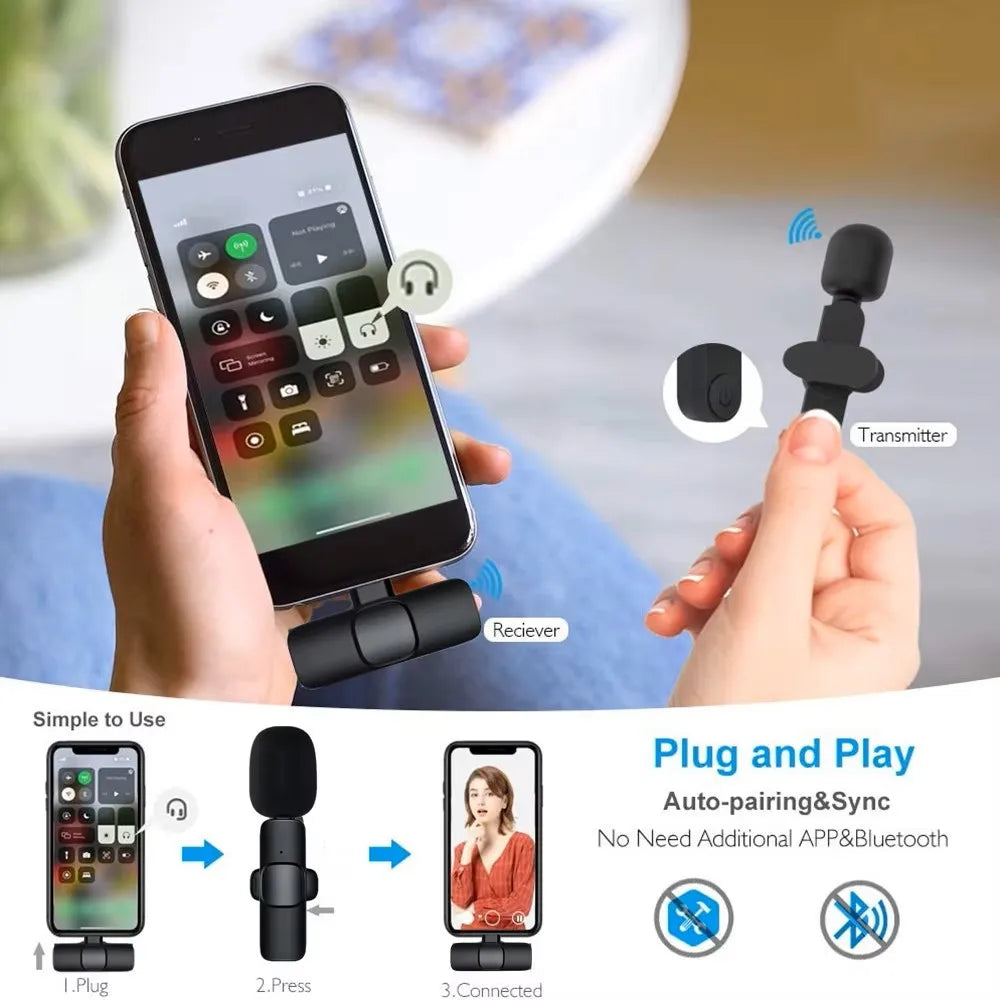 Lenovo Mini Portable Wireless Lavalier Microphone