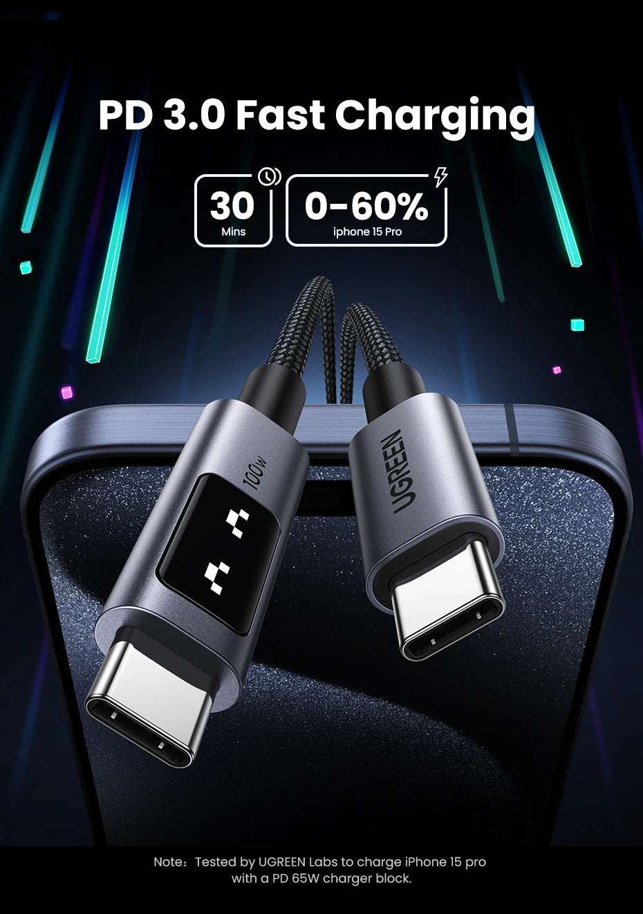 UGREEN UNO PD100W Fast Charge USB C Cable
