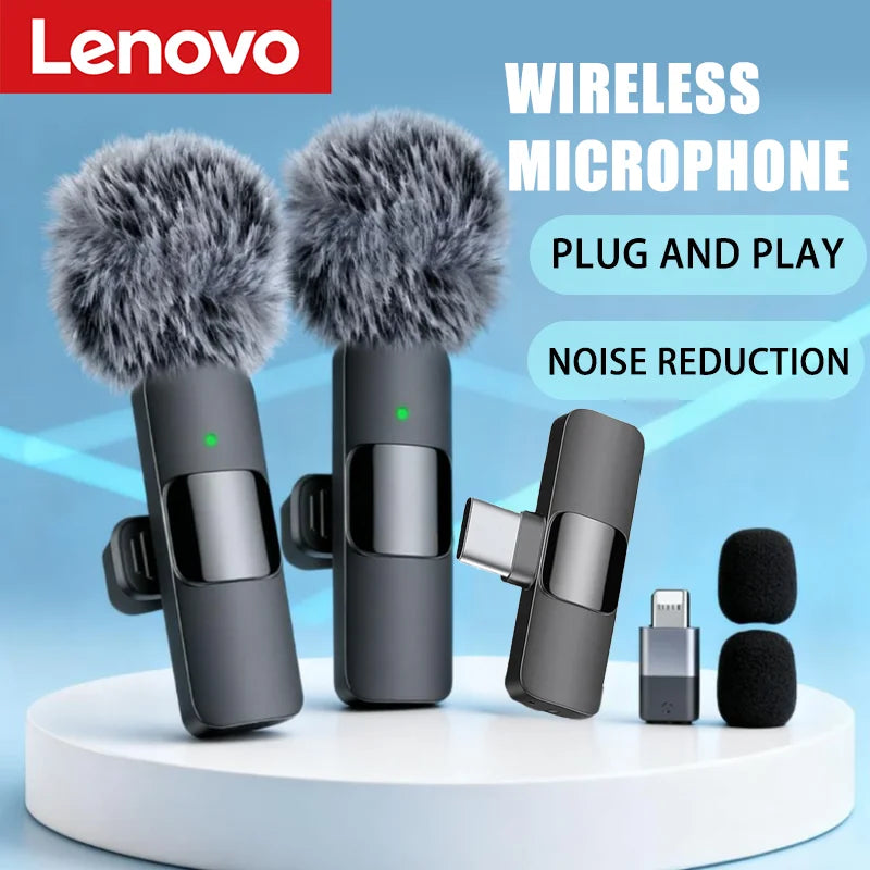 Lenovo Mini Portable Wireless Lavalier Microphone