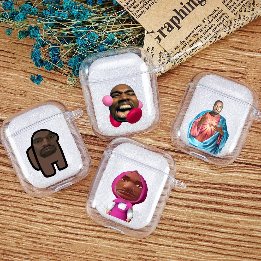 Singer Kanye West Clear AirpodsCase