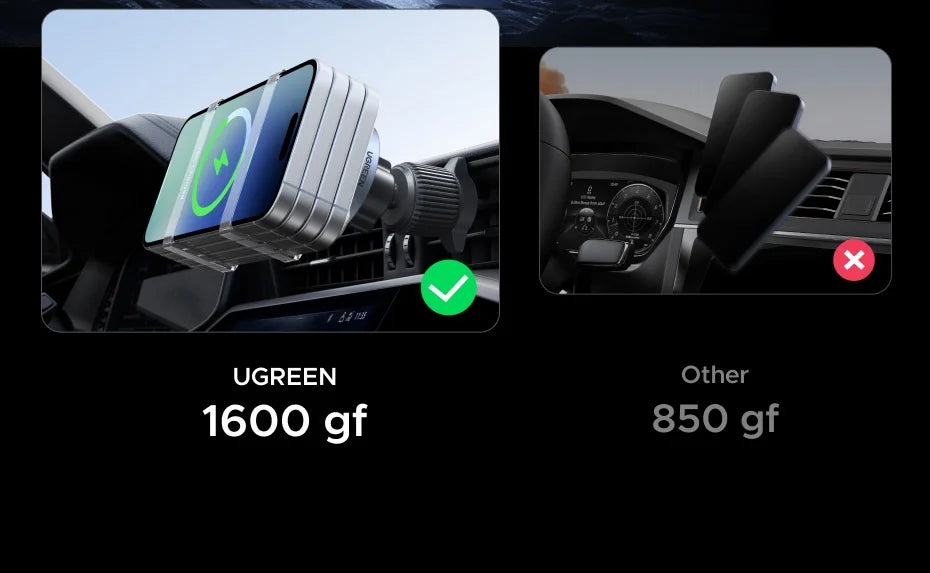 UGREEN Qi2 25W 15W Magnetic Car Phone Holder