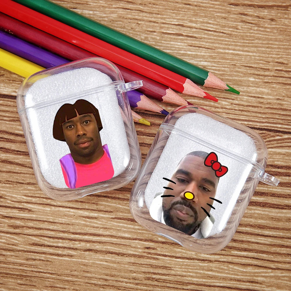 Singer Kanye West Clear AirpodsCase