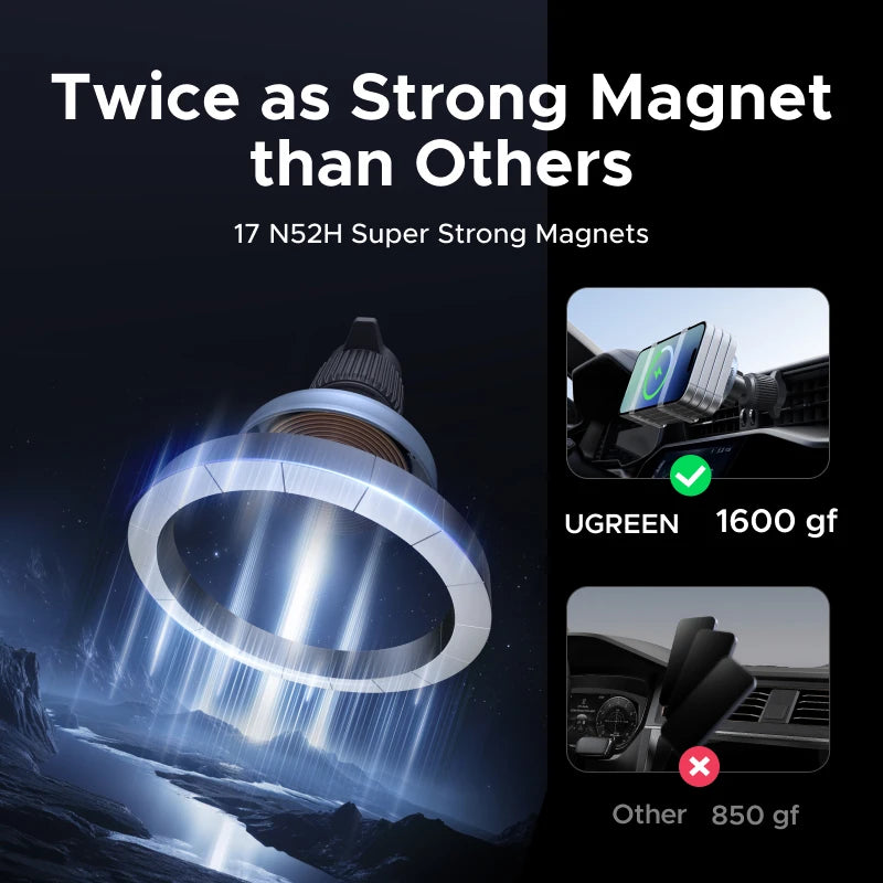 UGREEN Qi2 25W 15W Magnetic Car Phone Holder