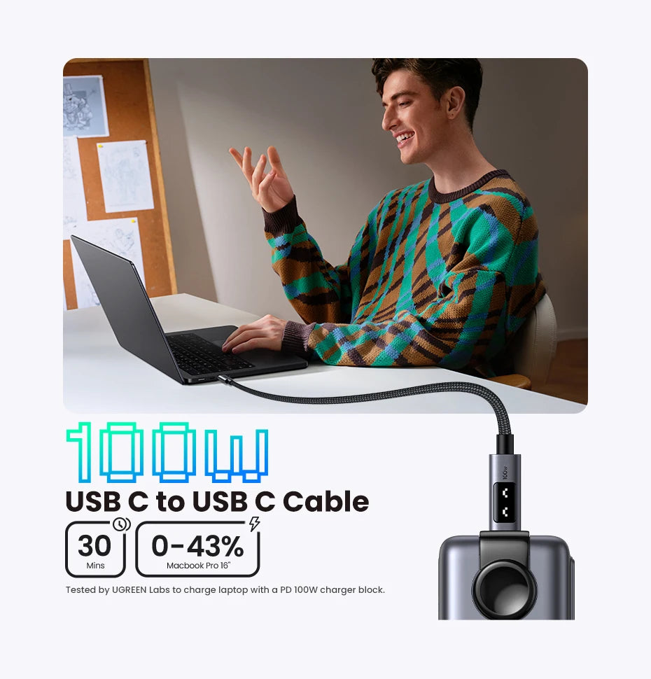 UGREEN UNO PD100W Fast Charge USB C Cable